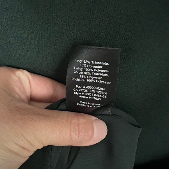 Babaton Dark Green Straight Line Dress with Short Sleeves - Picture 3 of 9